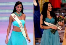 Dafne Molina, primera finalista en Miss Mundo 2005 y Perla Beltran, primera finalista en Miss Mundo 2009