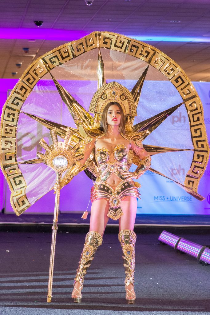 Prissila Howard, Miss Peru 2017 debuts her National Costume on stage at Planet Hollywood Resort & Casino on November 18, 2017. The National Costume Show is an international tradition where contestants display an authentic costume of choice that best represents the culture of their home country. The Miss Universe contestants are touring, filming, rehearsing and preparing to compete for the Miss Universe crown in Las Vegas, NV. Tune in to the FOX telecast at 7:00 PM ET live/PT tape-delayed on Sunday, November 26, live from the AXIS at Planet Hollywood Resort & Casino in Las Vegas to see who will become the next Miss Universe. HO/The Miss Universe Organization