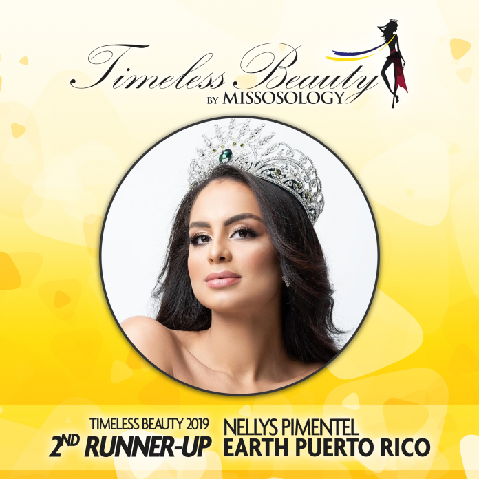 Missosology Timeless Beauty 2019 2nd runner-up is Nellys Pimentel of Puerto Rico