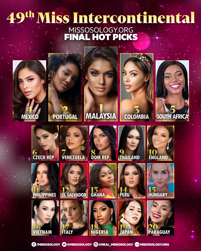 49th Miss Intercontinental Final Hot Picks | Missosology